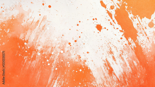 a watery brush stroke of red and orange watercolor isolated  on white background ,oil paint, drips, colorful


