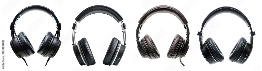 Various Stylish Headphones Displayed on a Black Background, PNG bundle collection, Isolated on Transparent Background Various Stylish Headphones Displayed on a Black Background, PNG bundle collection, Isolated on Transparent Background