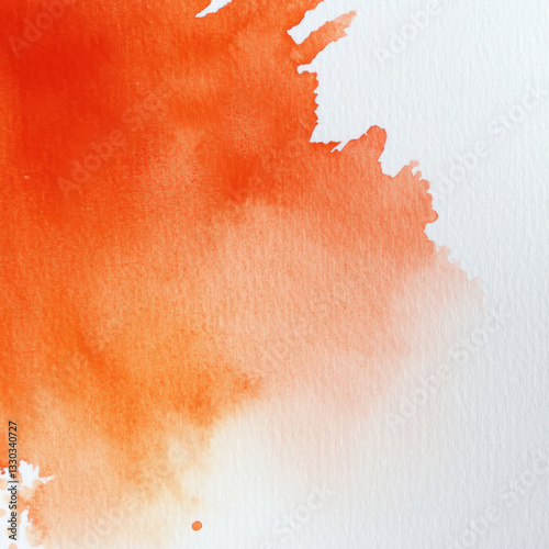 a watery brush stroke of red and orange watercolor isolated  on white background ,oil paint, drips, colorful

