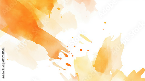 a watery brush stroke of red and orange watercolor isolated  on white background ,oil paint, drips, colorful

