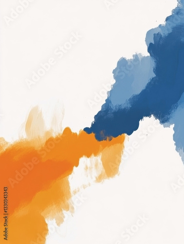 a watery brush stroke of red and orange watercolor isolated  on white background ,oil paint, drips, colorful

