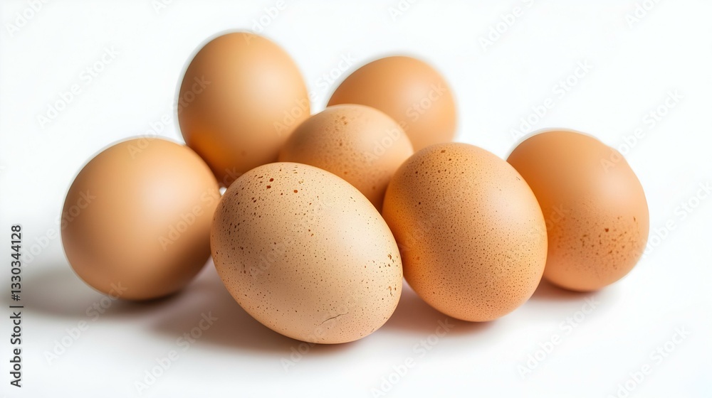 brown eggs on white background brown eggs on white background