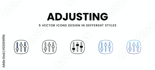 Adjusting vector icons set stock illustration