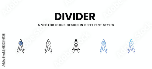 Divider  vector icons set stock illustration