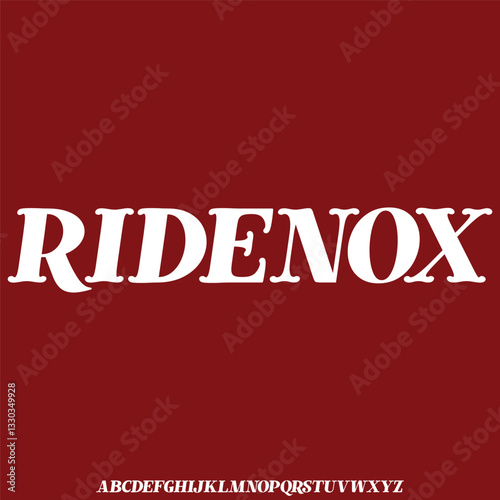 Bold modern slant font vector with alternate style