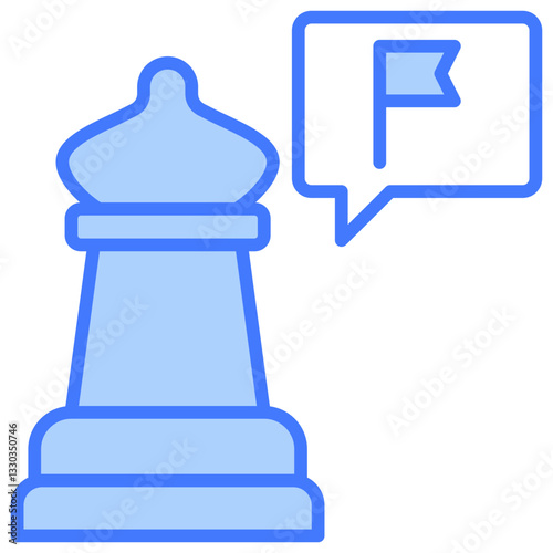 Strategic Goals Blue Icon