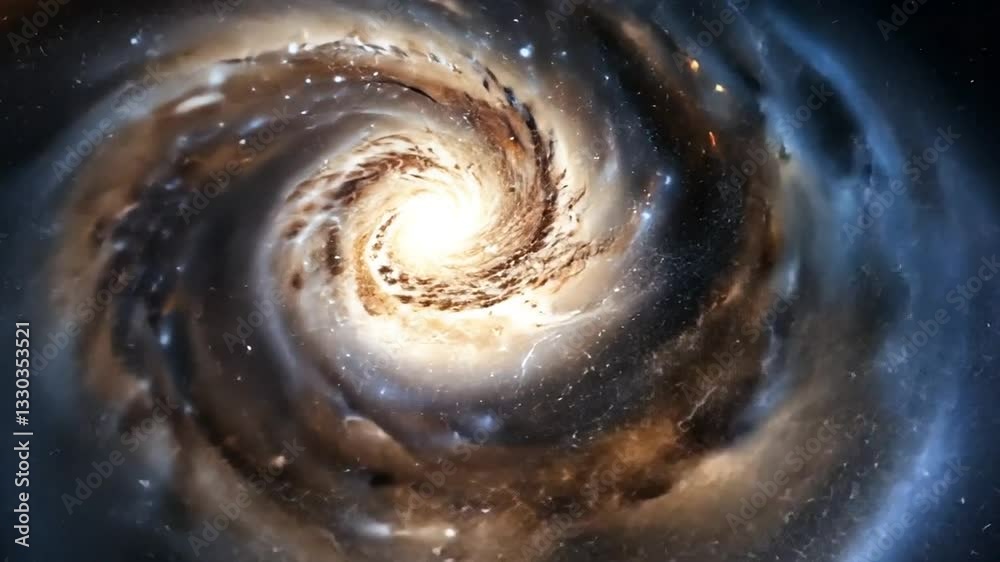 Faszinierende Spiralgalaxie mit detaillierter Staubstruktur