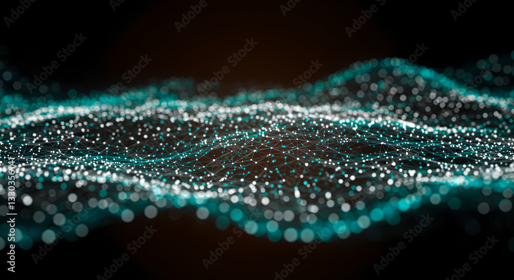 Geometric network connection structure with dots and lines. Digital data visualization for science technology or medical concept. Futuristic cyberspace background. Geometric network connection structure with dots and lines. Digital data visualization for science technology or medical concept. Futuristic cyberspace background.