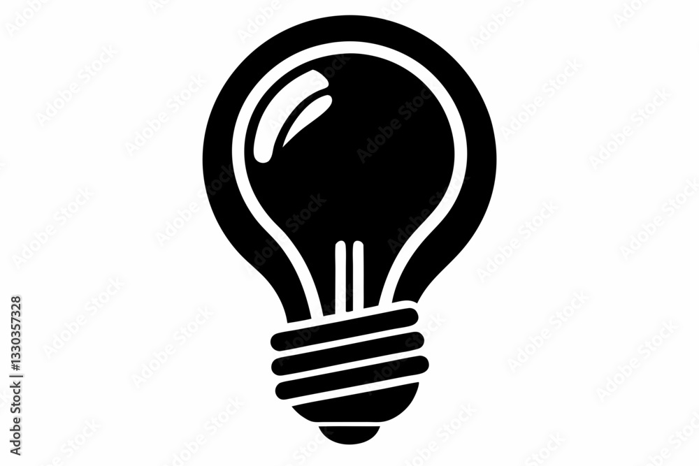 lamp bulb icon line art silhouette vector illustration lamp bulb icon line art silhouette vector illustration