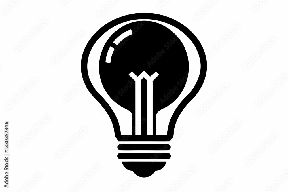 lamp bulb icon line art silhouette vector illustration lamp bulb icon line art silhouette vector illustration