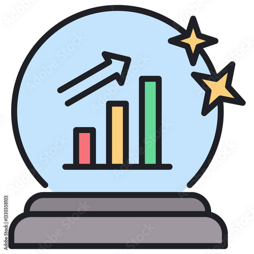 Prediction Lineal Color Icon