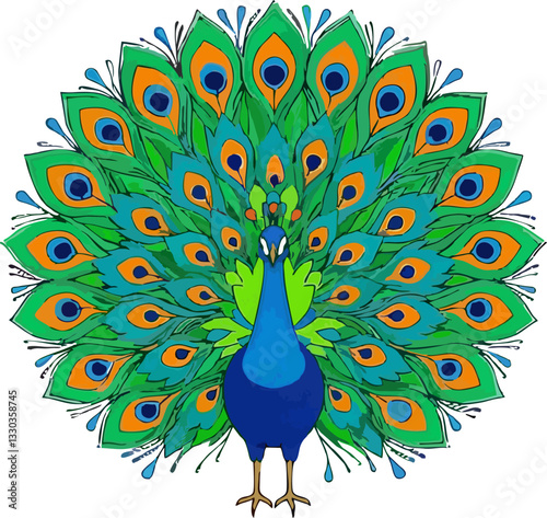 peacock illustration abstract beground colorful texture