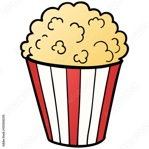Bucket of popcorn vector illustration  
