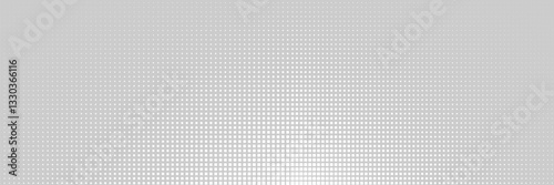 Aged halftone noise gradient texture. Grunge dirty speckles and spots background. gray and white faded sand grain wallpaper. Retro pixelated comic horizontal backdrop. Vector gritty pop art