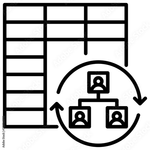 Reorganization Line Icon