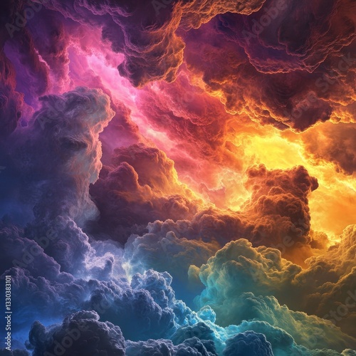 Abstract background with clouds and space for your text. Vector illustration.
