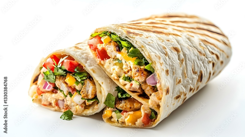 Burrito on a white background Burrito on a white background