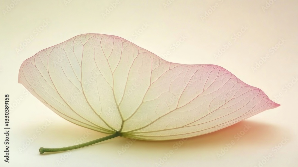 Delicate lotus leaf, soft pastel colors, intricate veins Delicate lotus leaf, soft pastel colors, intricate veins