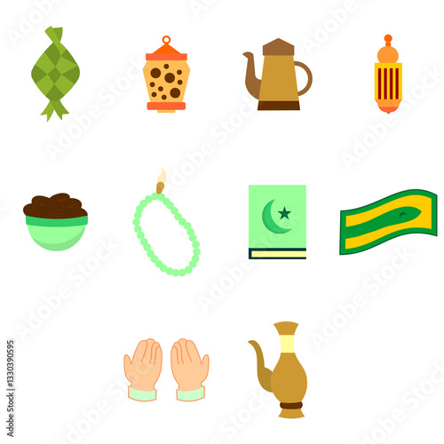 muslim ramadan element icon illustration