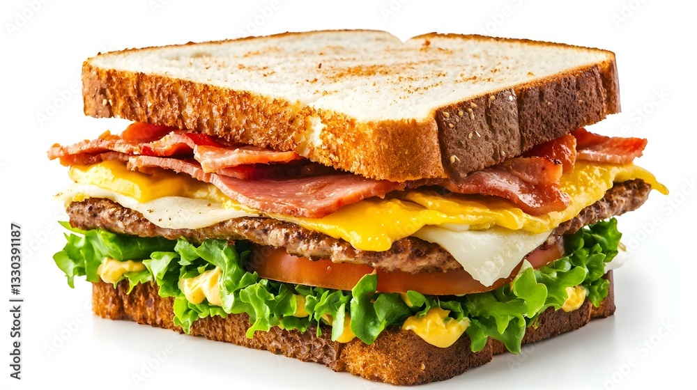 Royal sandwich isolated on white background Royal sandwich isolated on white background