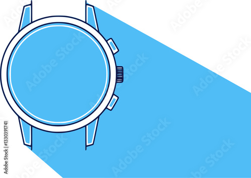 Outline illustration of a smartwatch modern wearable tech vector design