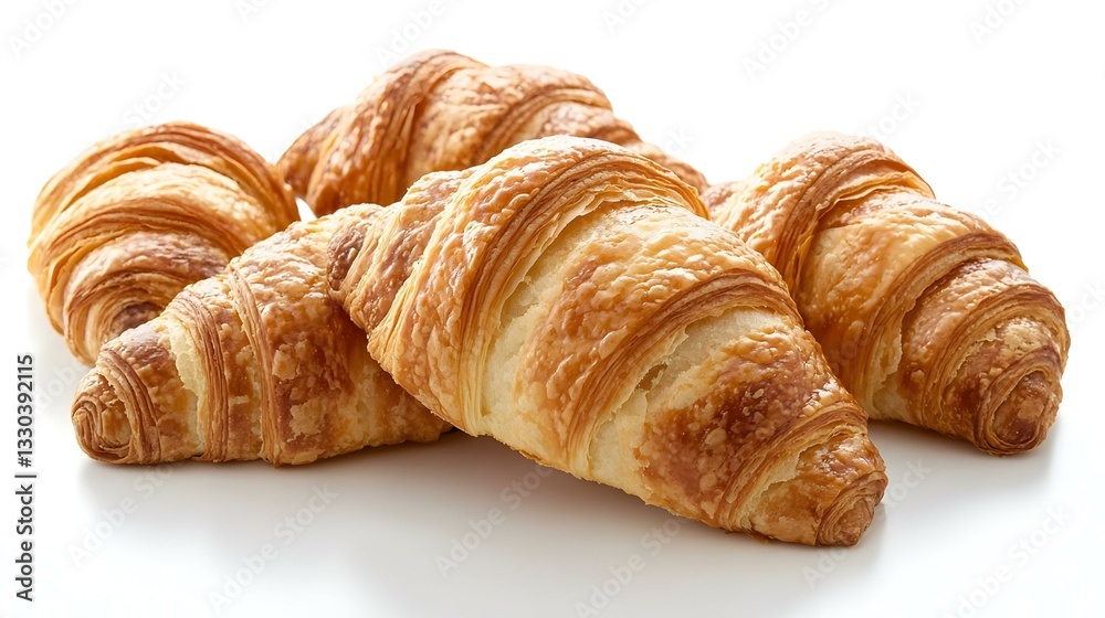 Some yummy croissants for breakfast on the white Some yummy croissants for breakfast on the white