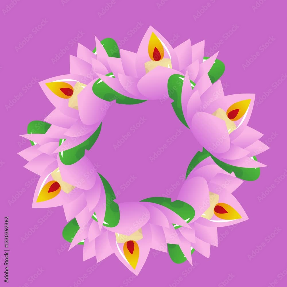 Vesak Holiday Square Animated Background Vesak Holiday Square Animated Background