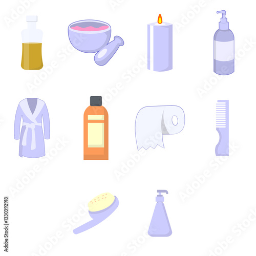 bathroom stuff element icon illustration