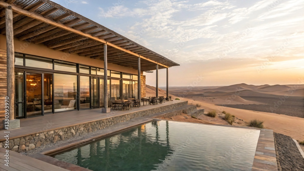 Desert Lodge with Infinity Pool and Sand Dune Views - Luxury Arid Retreat Desert Lodge with Infinity Pool and Sand Dune Views - Luxury Arid Retreat