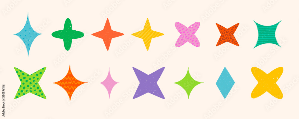 Obraz premium abstract stars with simple patterns and texture.
