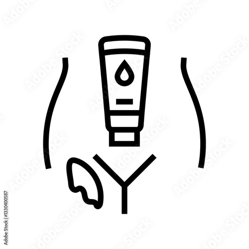 apply intimate moisturizer care line icon vector illustration