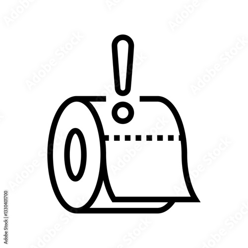 diarrhea warning line icon vector illustration