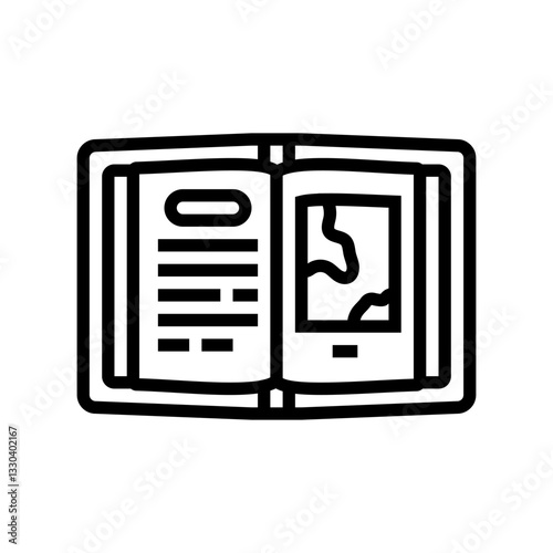 expedition journal geographical discoveries line icon vector illustration