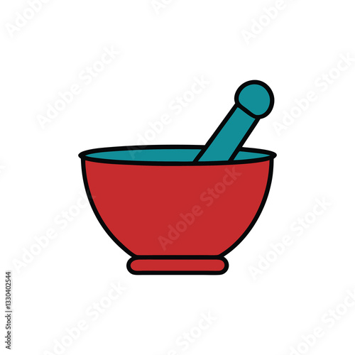 mortar and pestle isolated