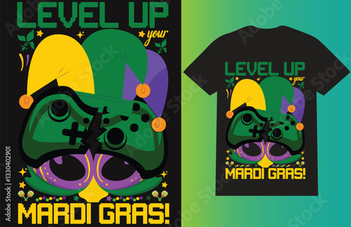Level up your Mardi Gras T-Shirt Design