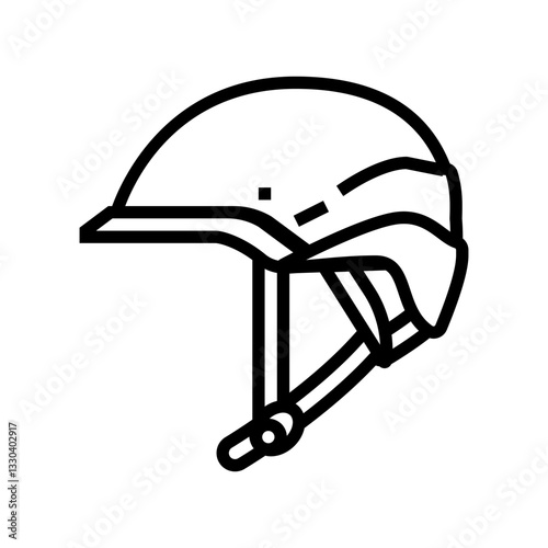 helmet for whitewater trips line icon vector illustration