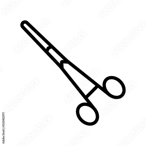 hemostats surgeon line icon vector illustration