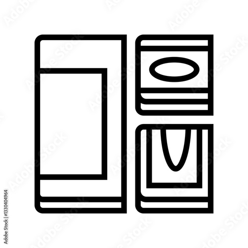 sterile drapes surgeon line icon vector illustration