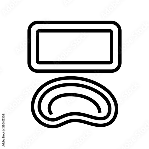 surgical tray surgeon line icon vector illustration