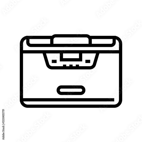 ultrasonic cleaner orthodontist line icon vector illustration