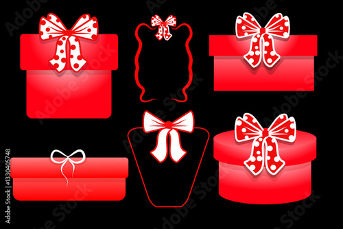 Box with surprise gift with bow