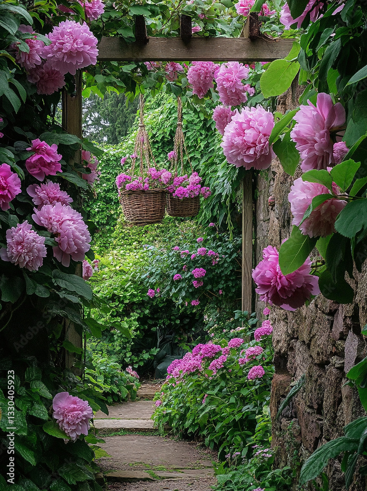 Fototapeta premium garden with flowers