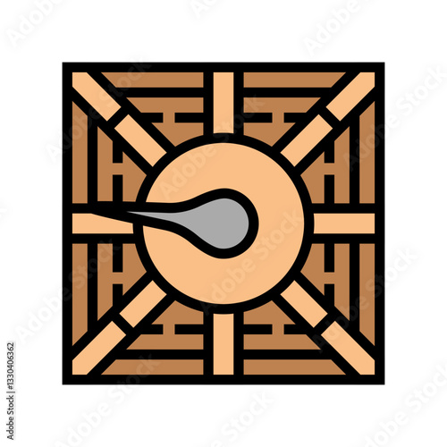 ancient compass geographical discoveries color icon vector illustration