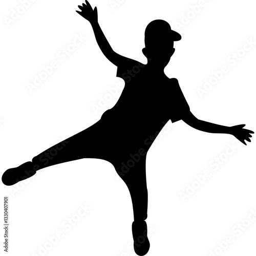 Break Dance Silhouette Icon