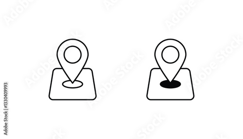 Take Off Pin icon design with white background stock illustration