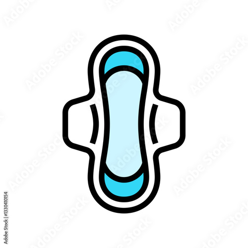 menstrual pads intimate care color icon vector illustration
