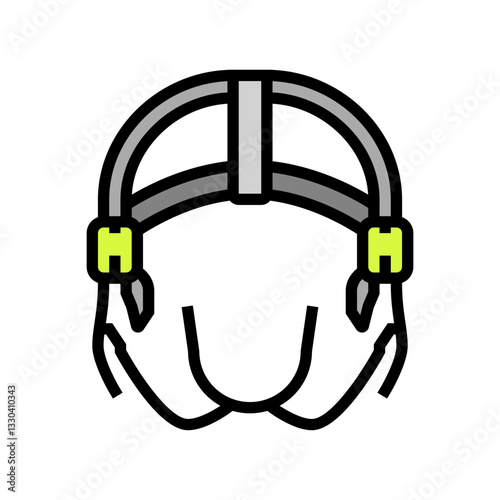 orthodontic headgear orthodontist color icon vector illustration