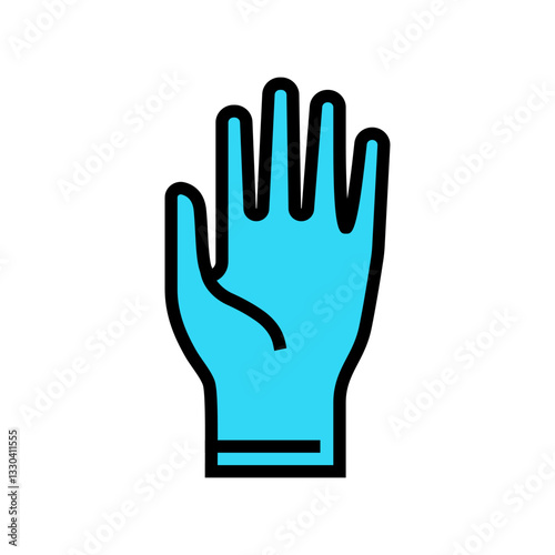 surgical gloves surgeon color icon vector illustration
