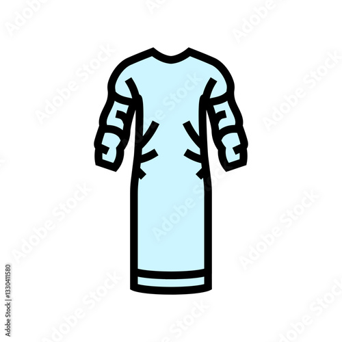 surgical gown surgeon color icon vector illustration