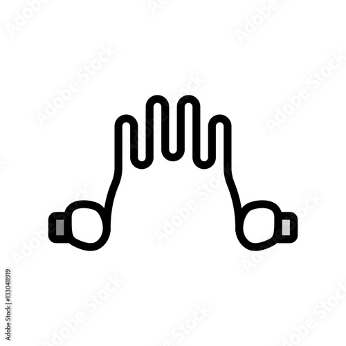 tongue crib orthodontist color icon vector illustration
